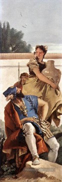  Polo Tableaux - Un homme assis et une fille avec un pichet Giovanni Battista Tiepolo